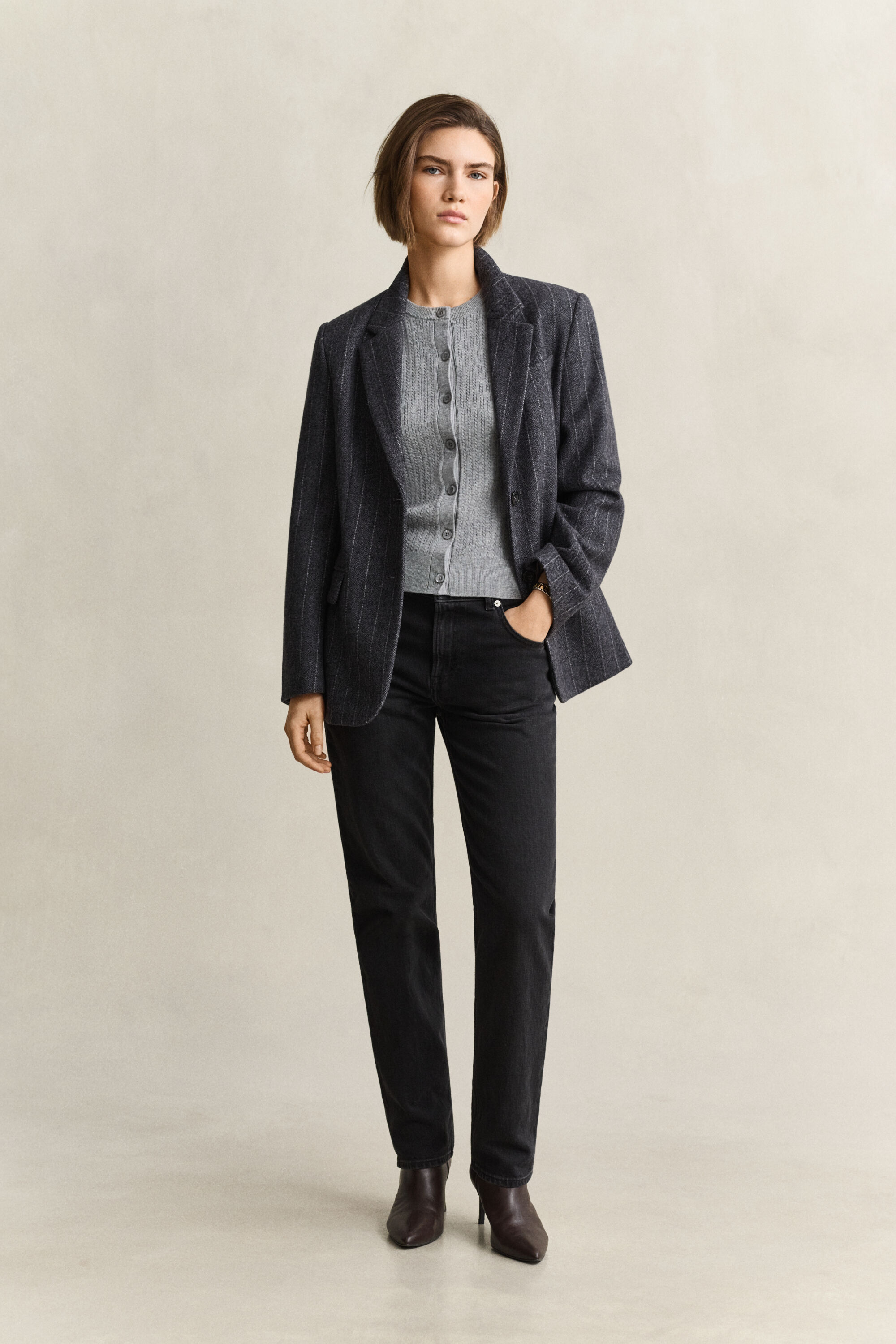 Cardigan à manches courtes en maille torsadée
