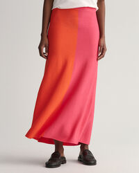 Jupe en maille effet colour-block