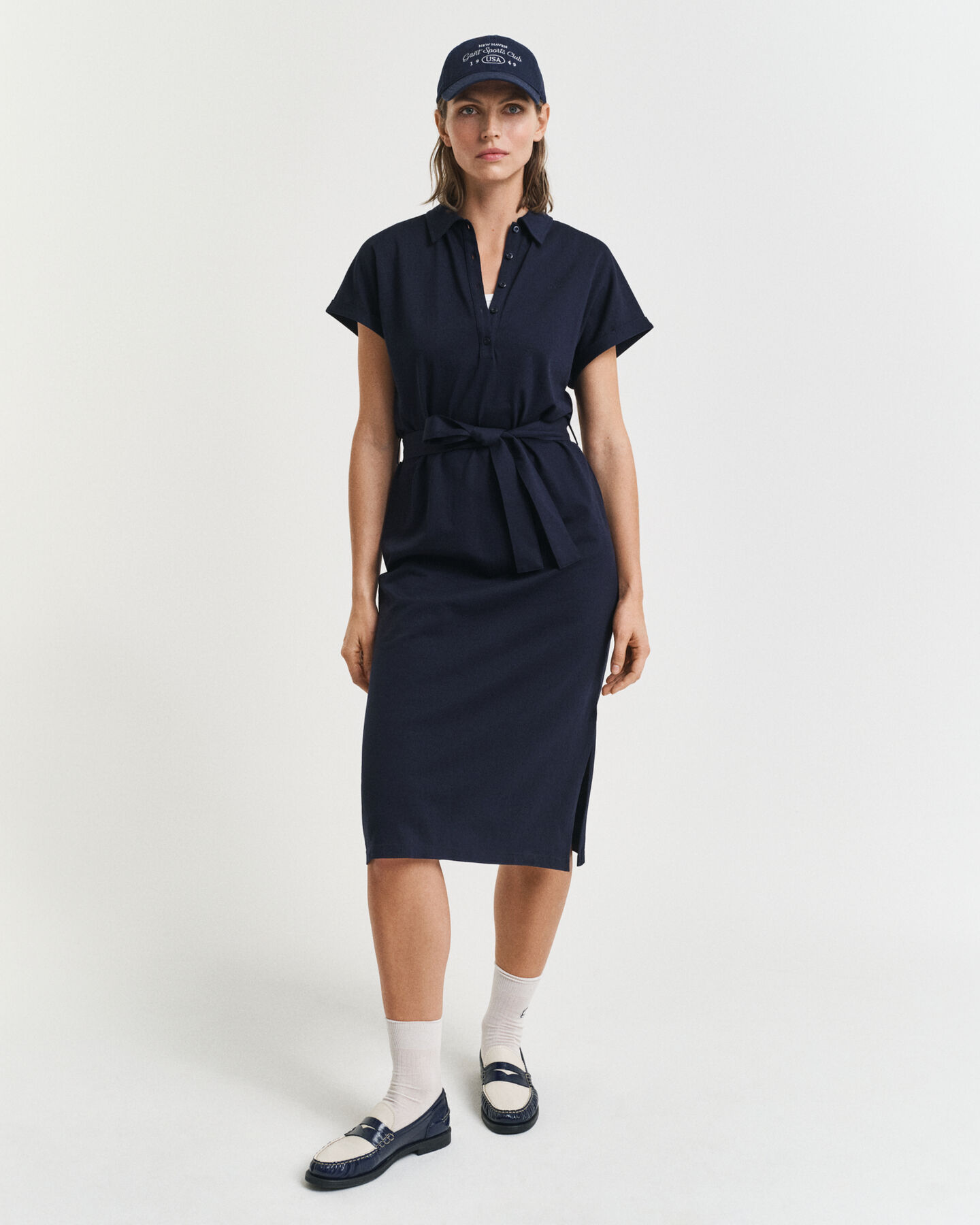 Robe polo en coton piqué