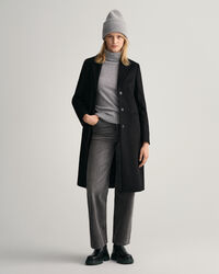 Manteau ajusté en laine mélangée