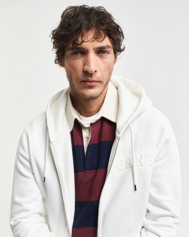 Sweat &agrave; capuche zipp&eacute; Embossed