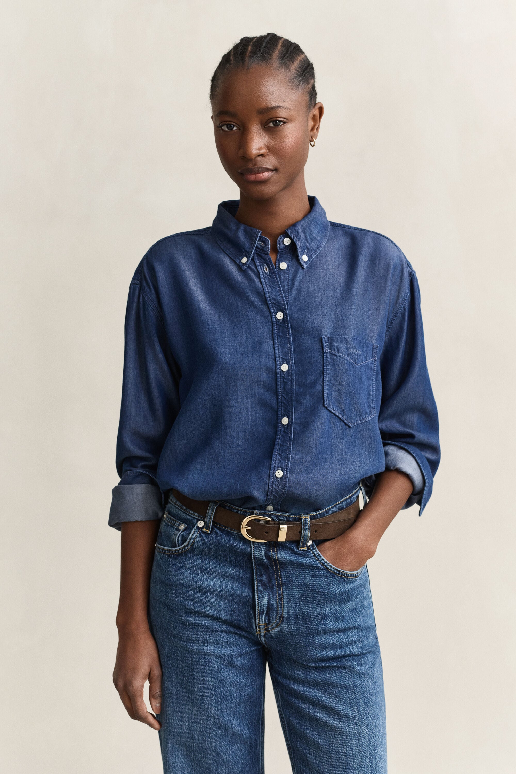Chemise indigo