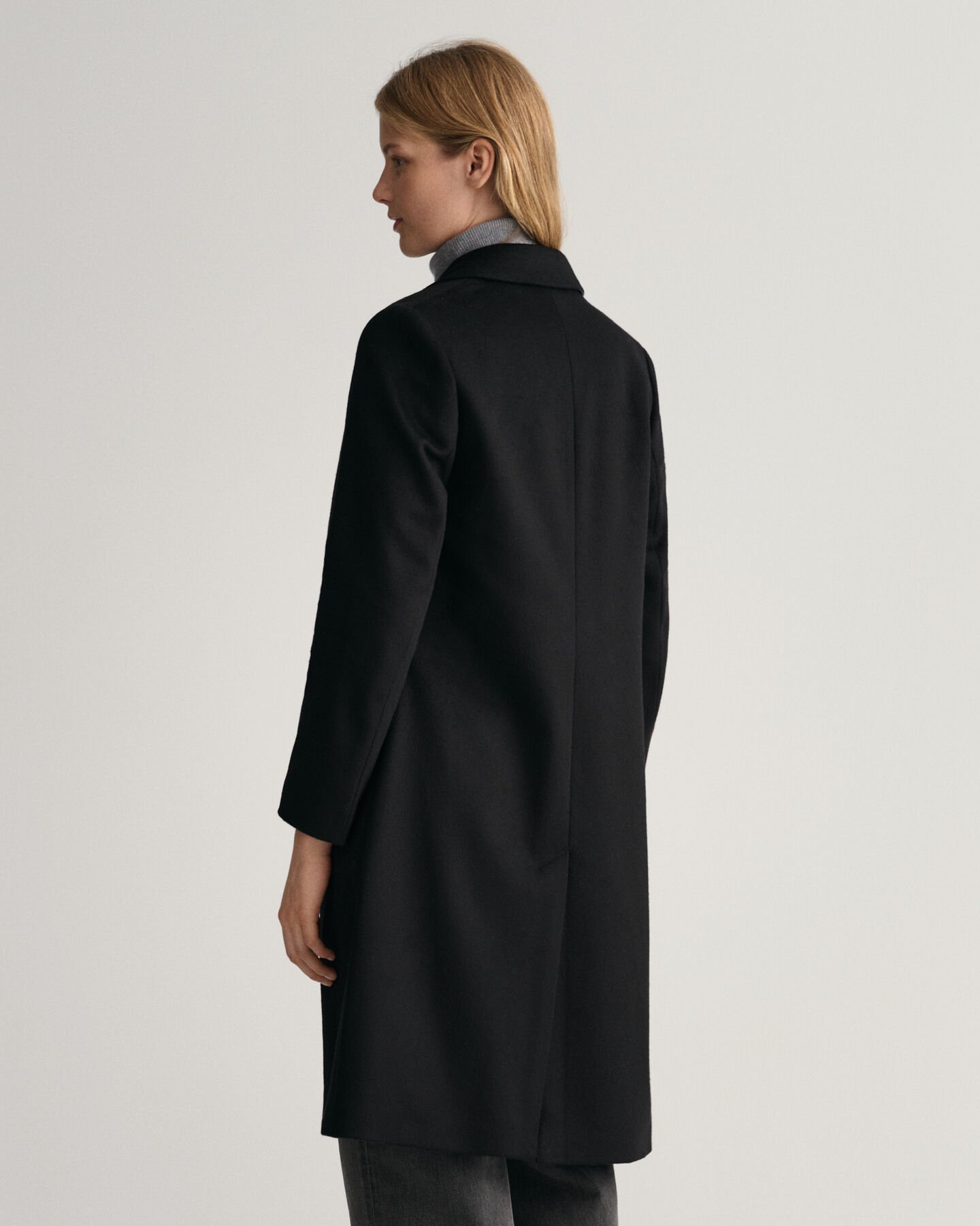 Manteau ajusté en laine mélangée