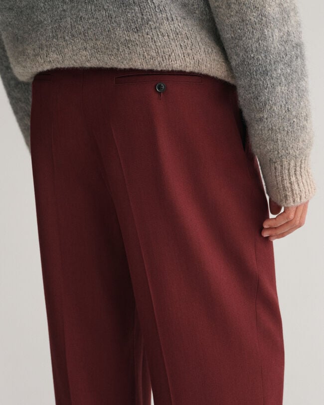 Pantalon de costume en sergé de laine