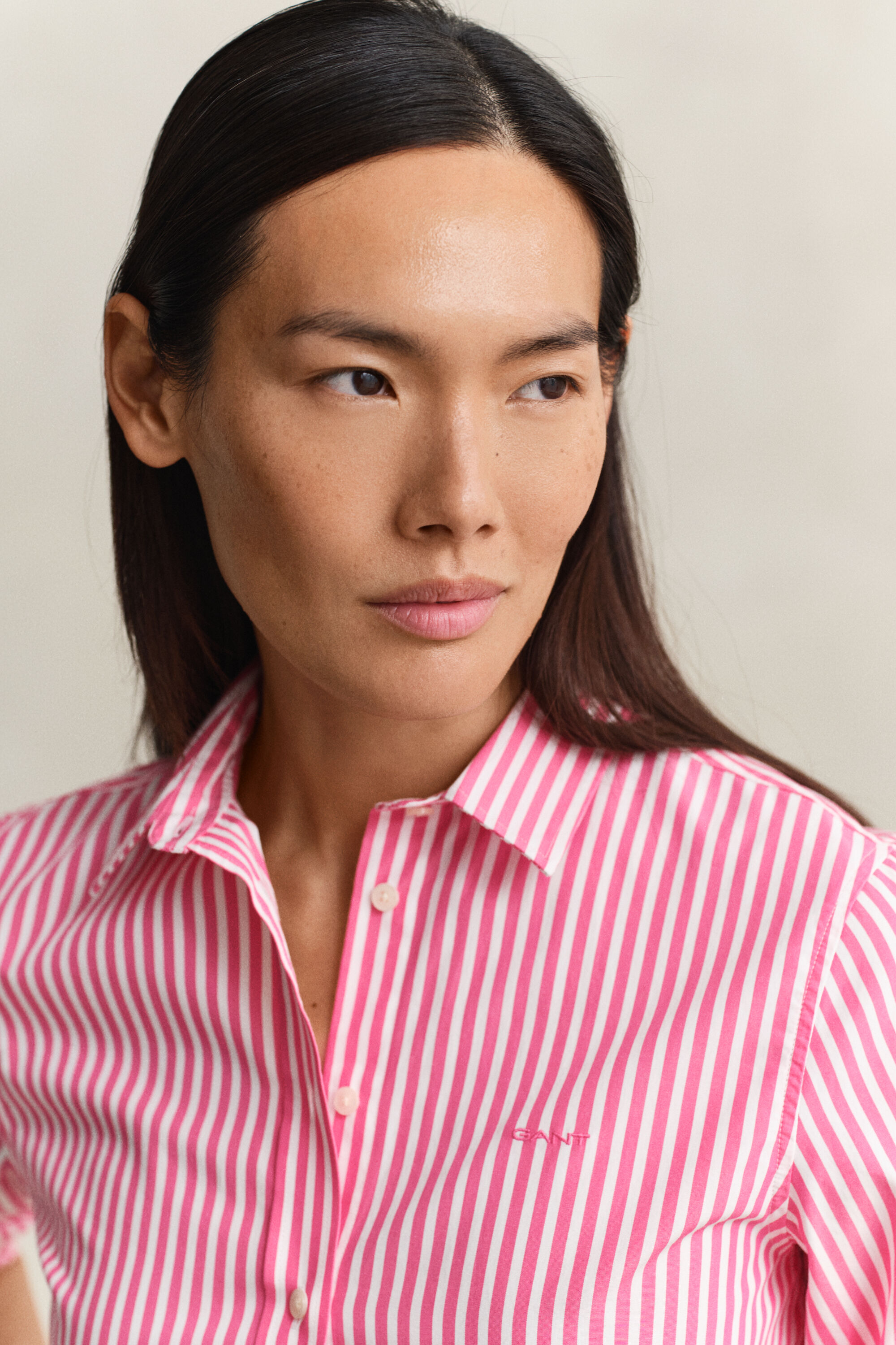 Chemise coupe regular en popeline à rayures classique