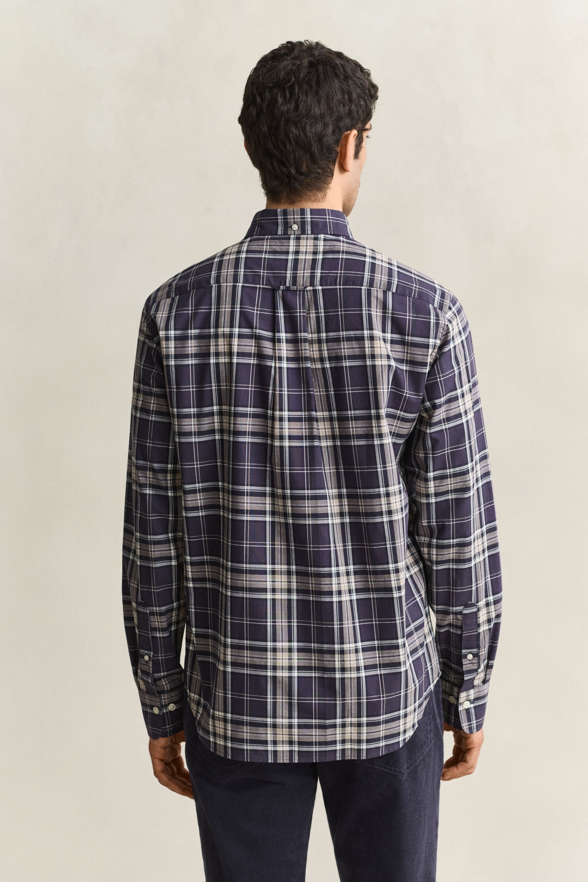 Chemise en popeline à carreaux