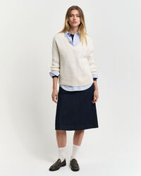 Pull col V &agrave; chevrons