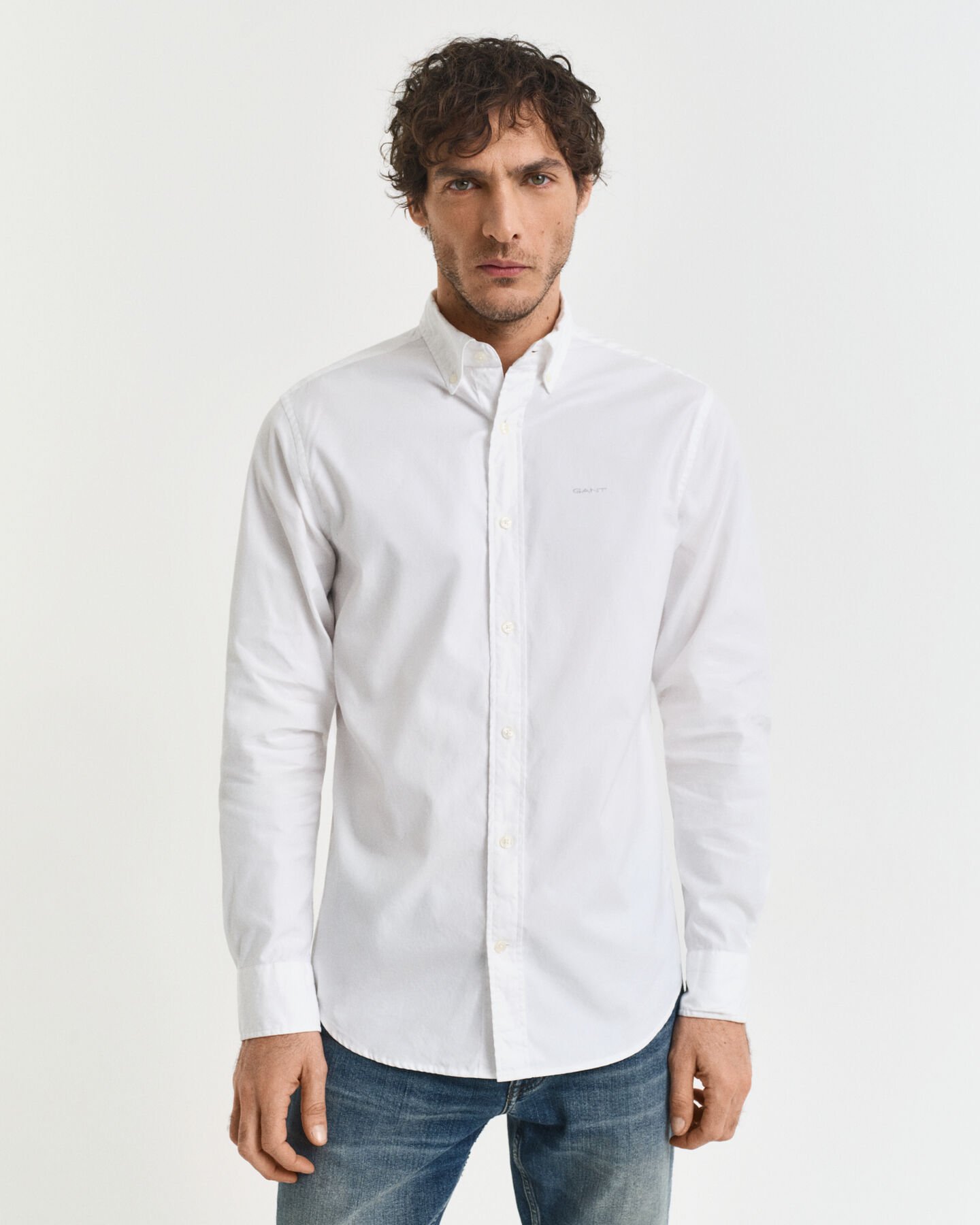Chemise coupe regular en coton Oxford Pinpoint