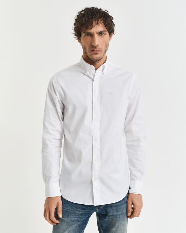 Chemise coupe regular en coton Oxford Pinpoint