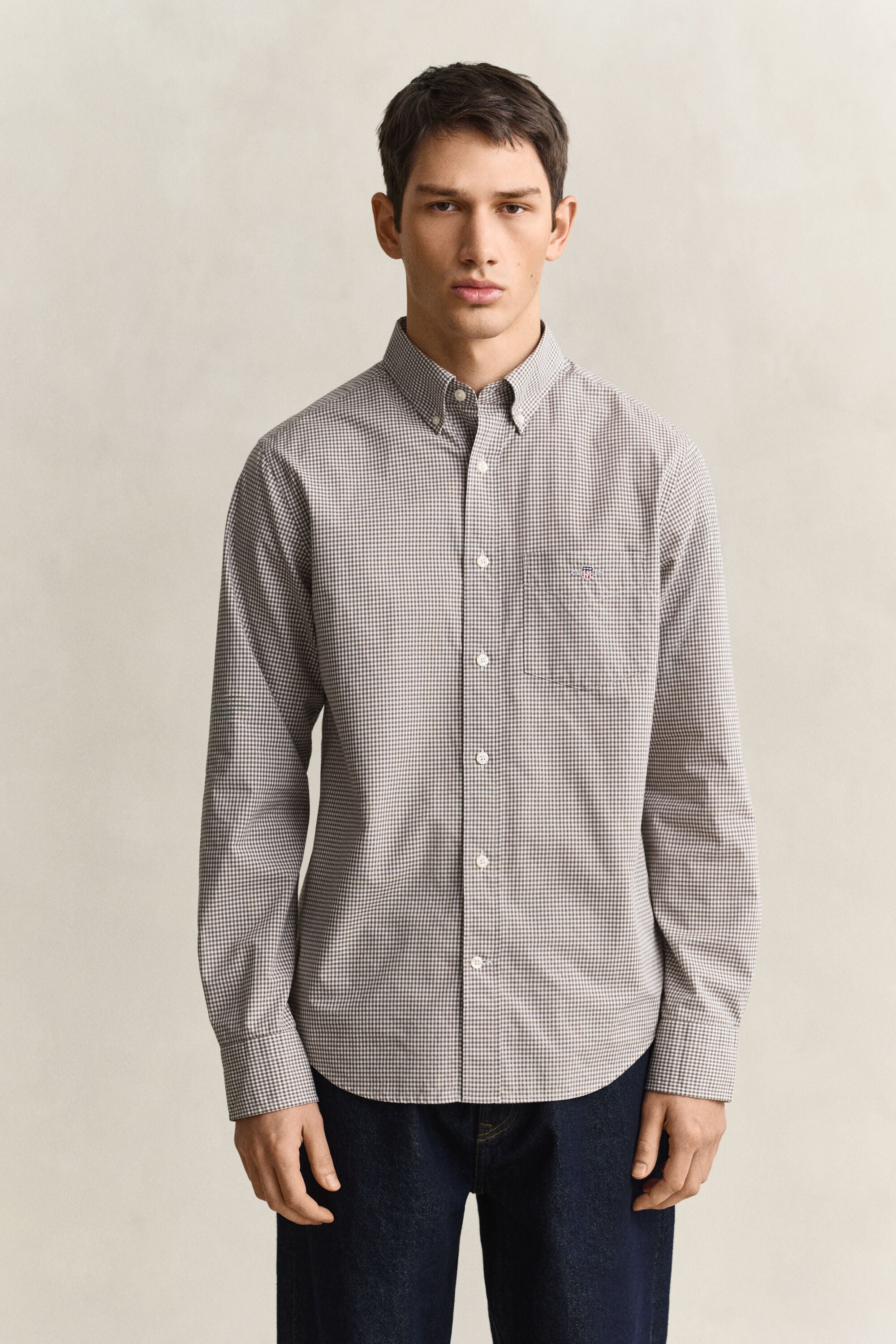 Chemise vichy en popeline classique