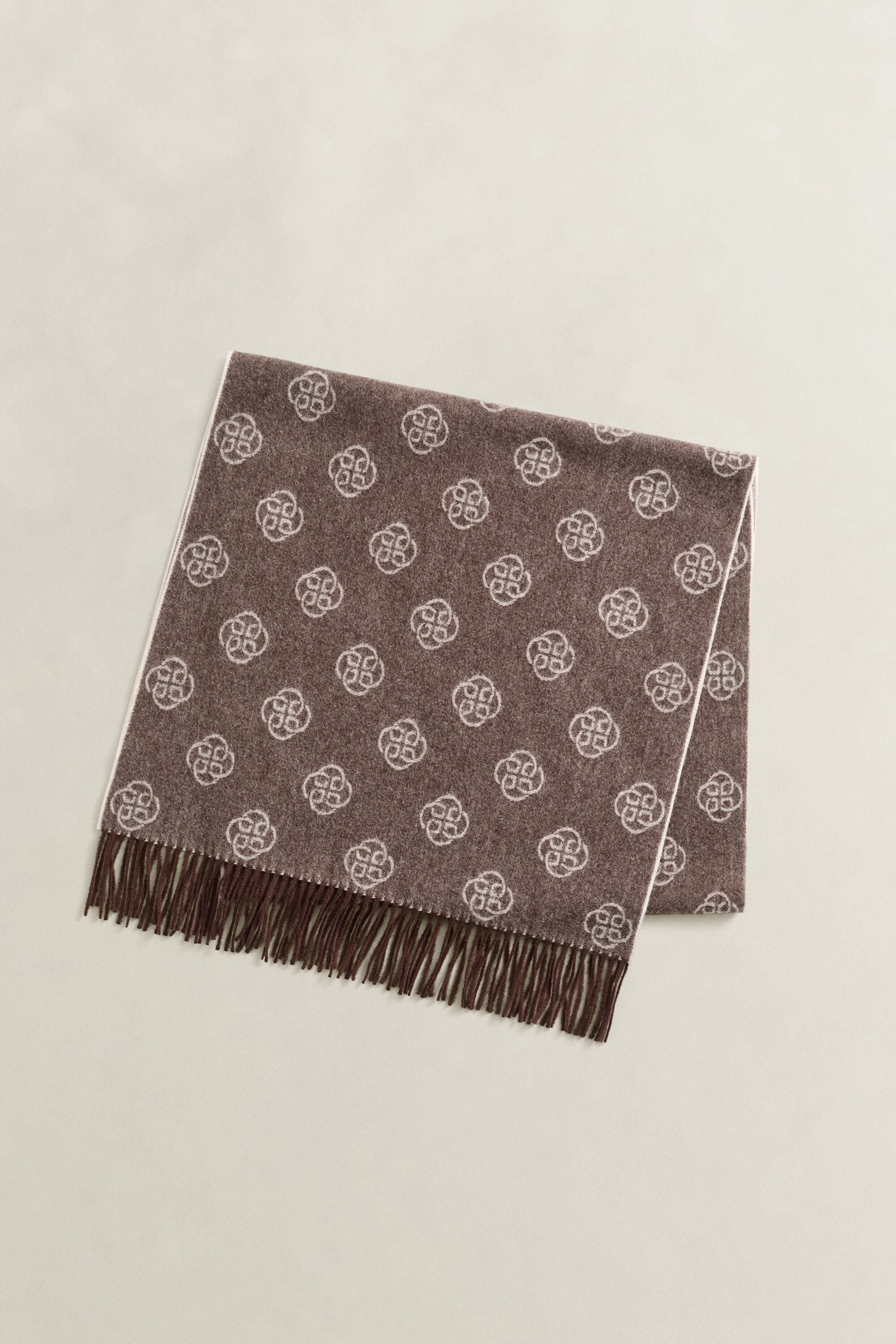 Écharpe en laine à monogrammes