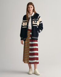 Jupe plissée à rayures