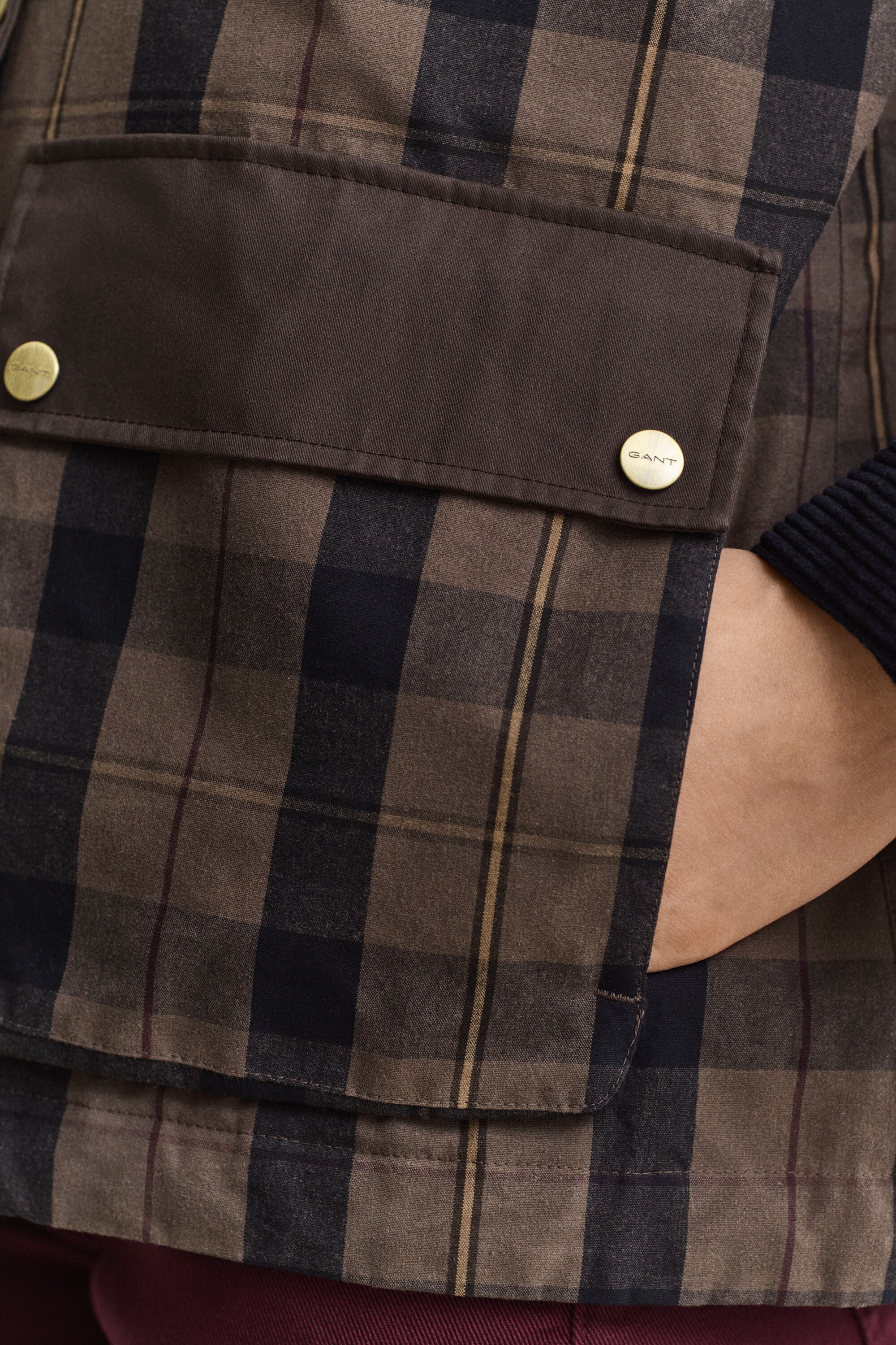 Veste cirée à carreaux