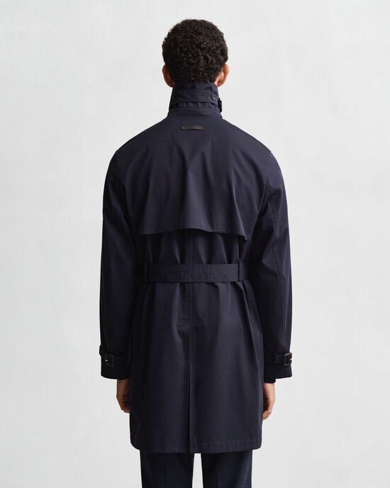 Trench-coat en coton mélangé