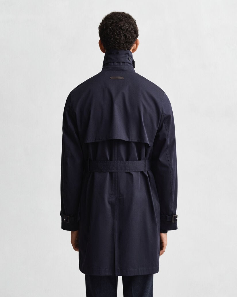 Trench-coat en coton mélangé
