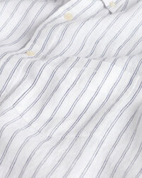 Chemise coupe regular en lin &agrave; rayures