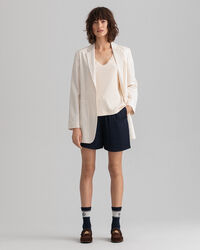 T-shirt fendu à manches courtes rallongées Detail