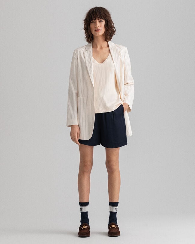 T-shirt fendu à manches courtes rallongées Detail