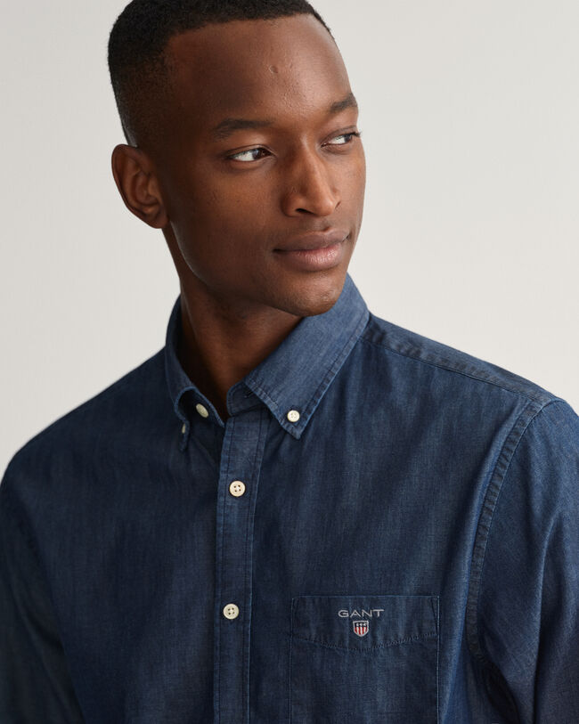 Chemise regular fit indigo