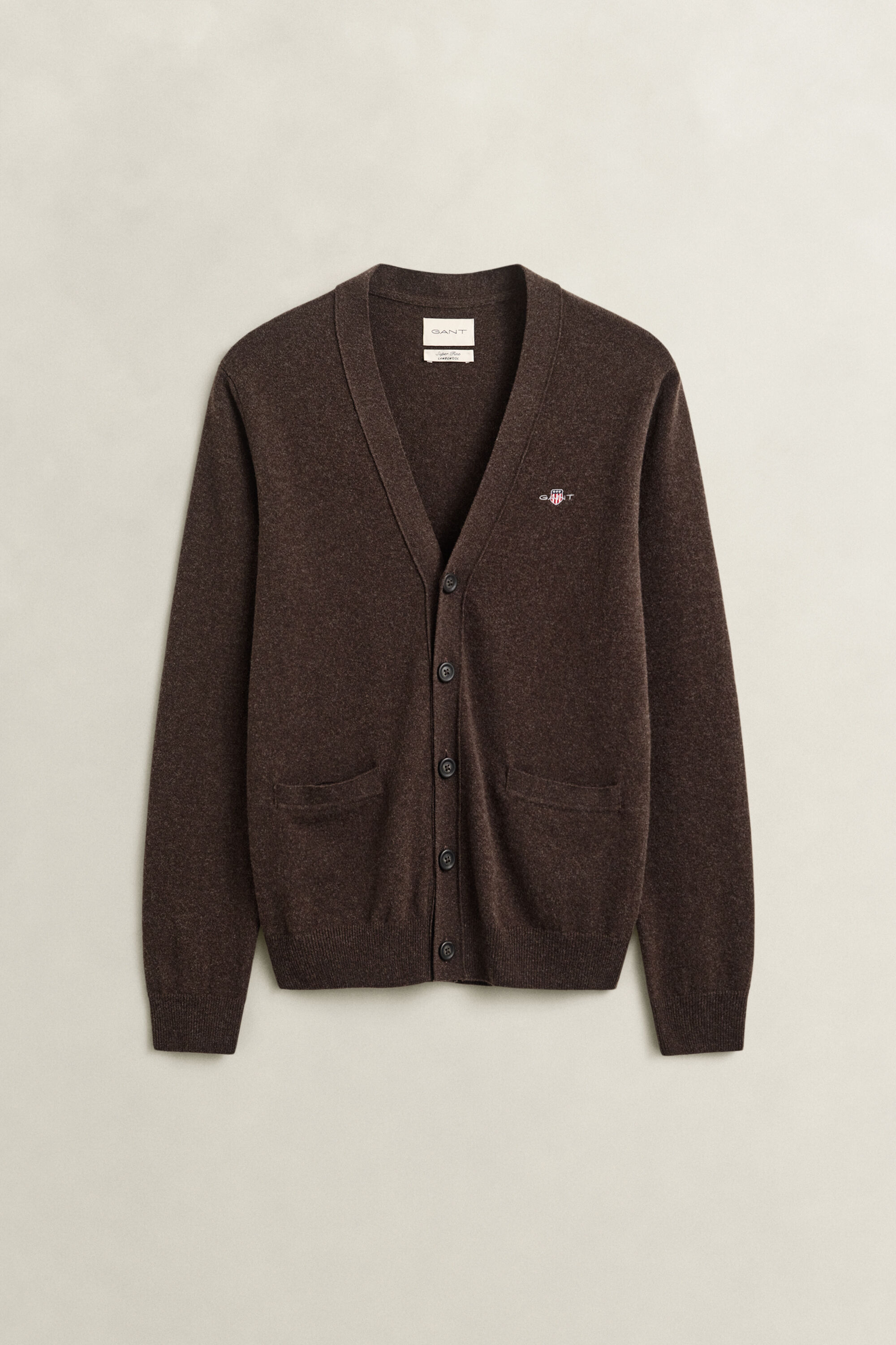 Cardigan col V en laine d’agneau