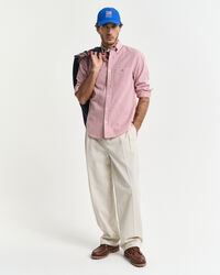 Chemise coupe regular à rayures en Seersucker