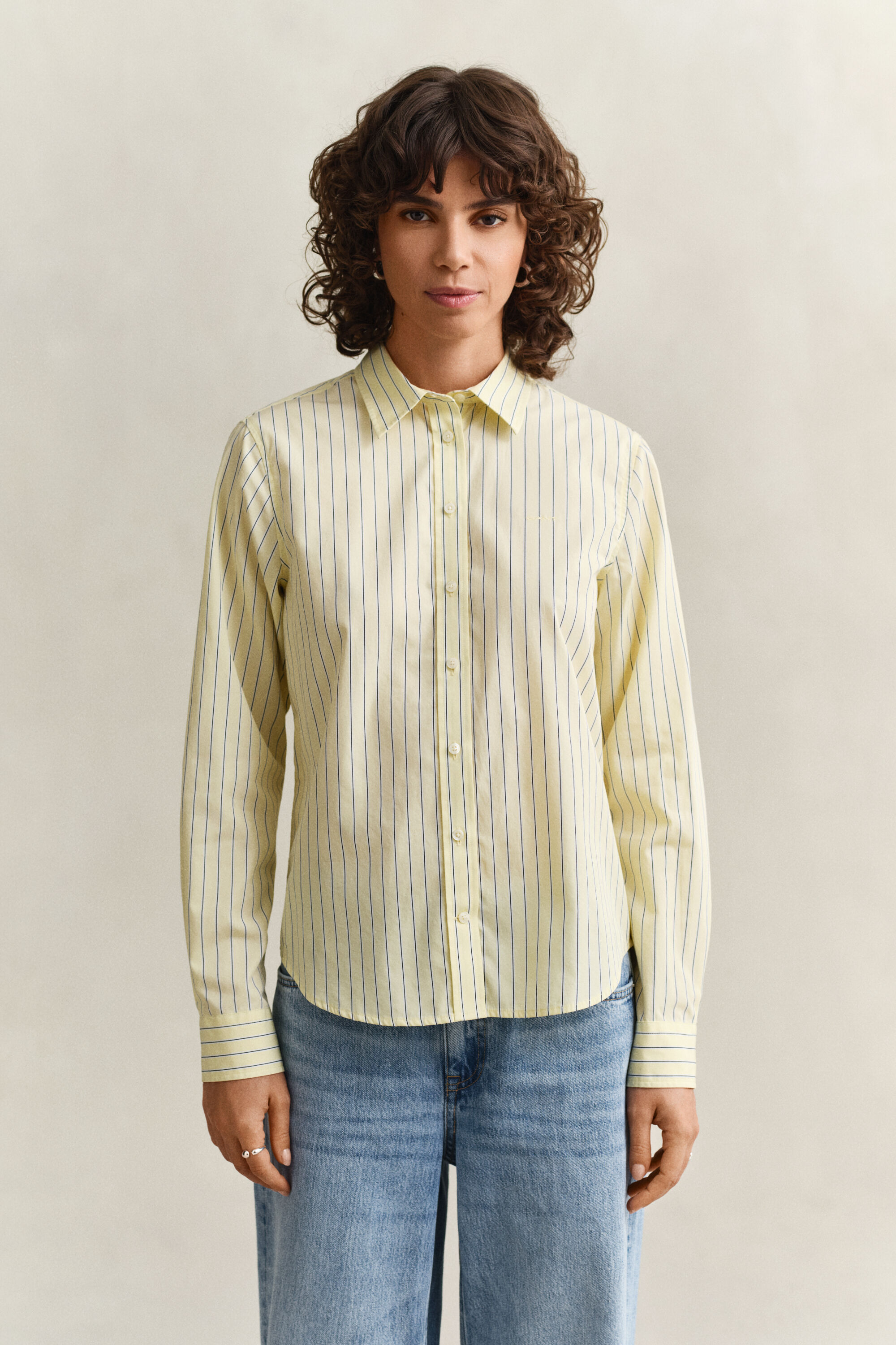 Chemise coupe regular en popeline à rayures classique