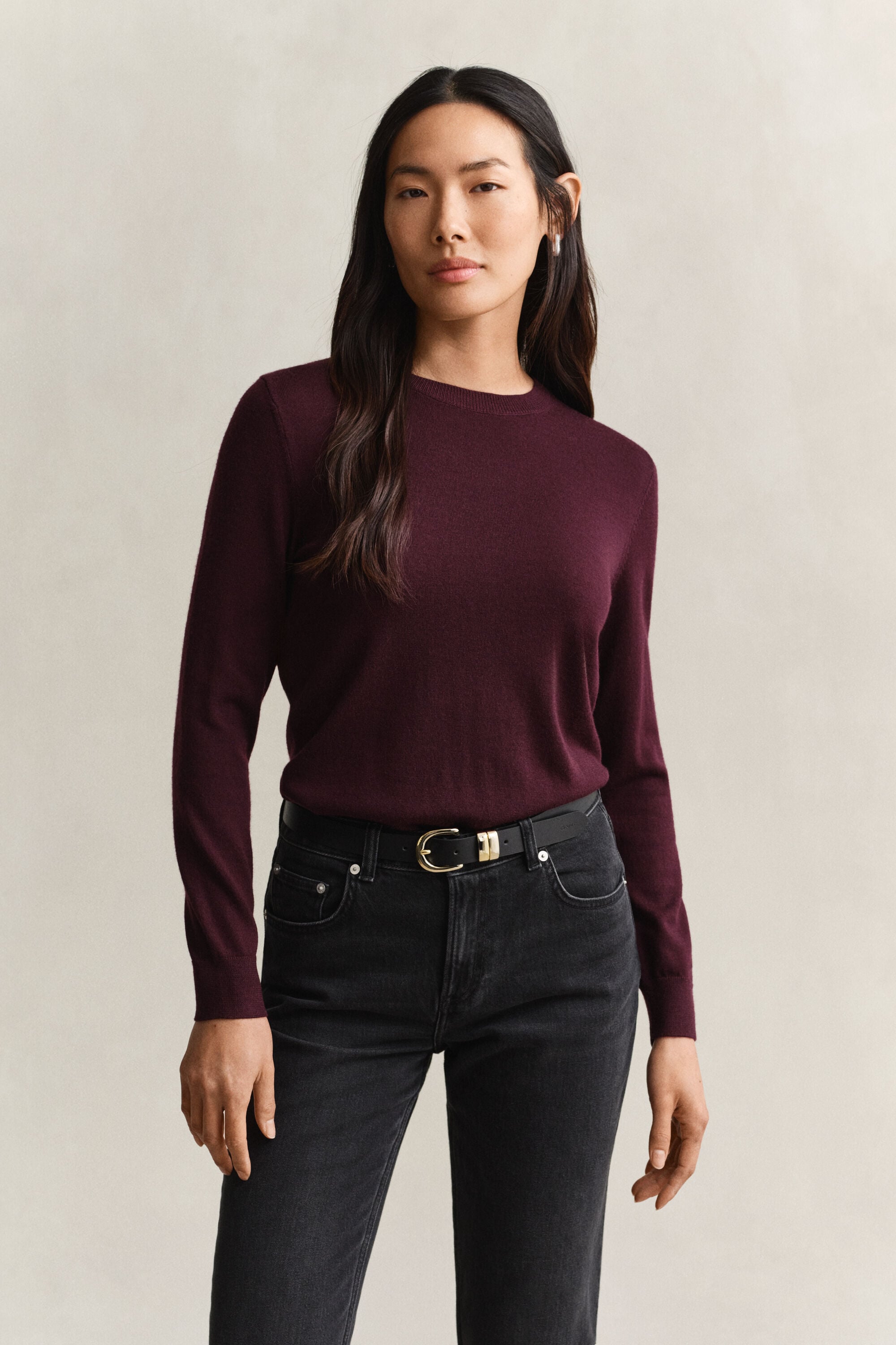 Pull col rond en laine mérinos extrafine