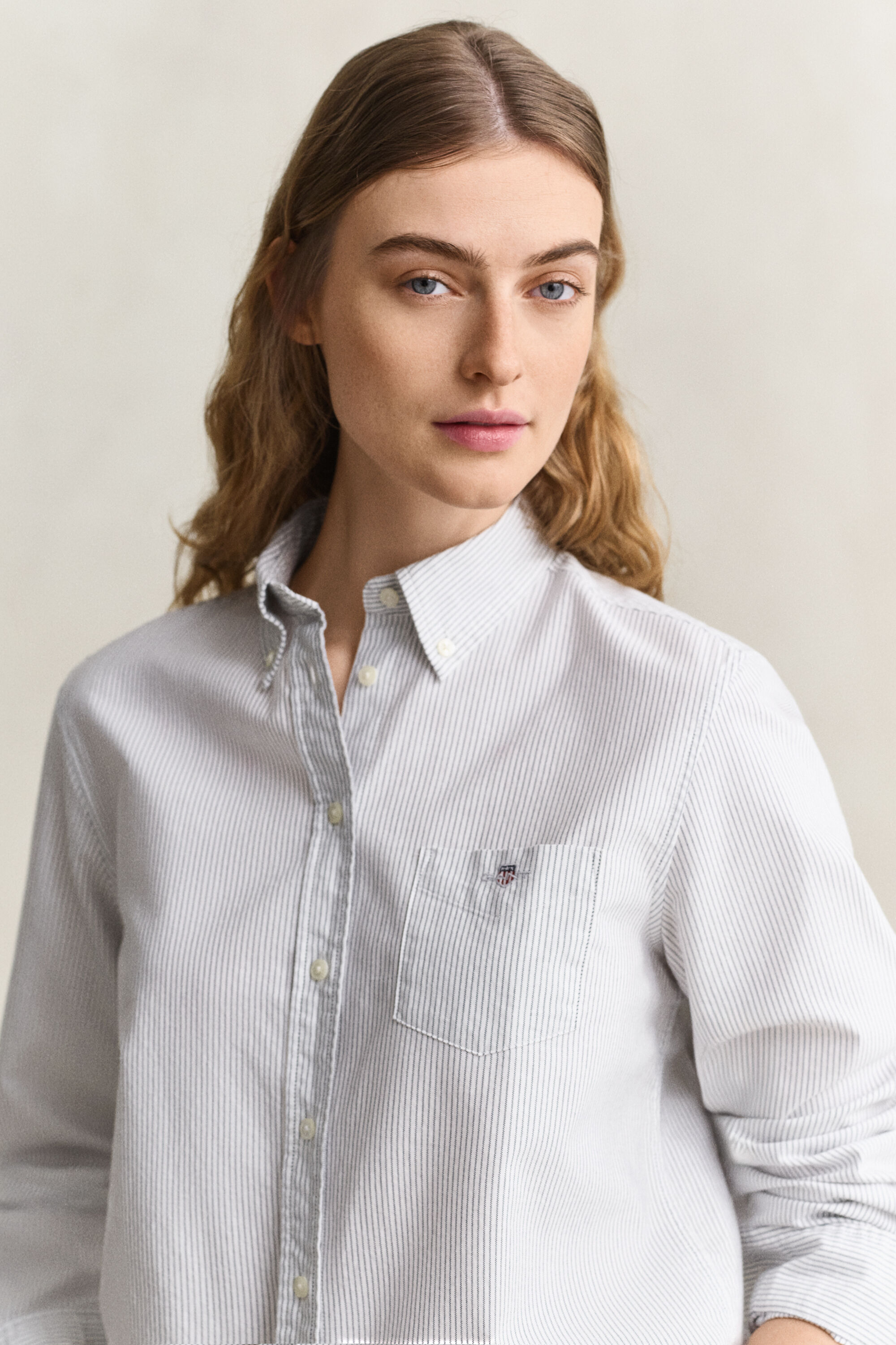 Chemise en coton Oxford classique à rayures