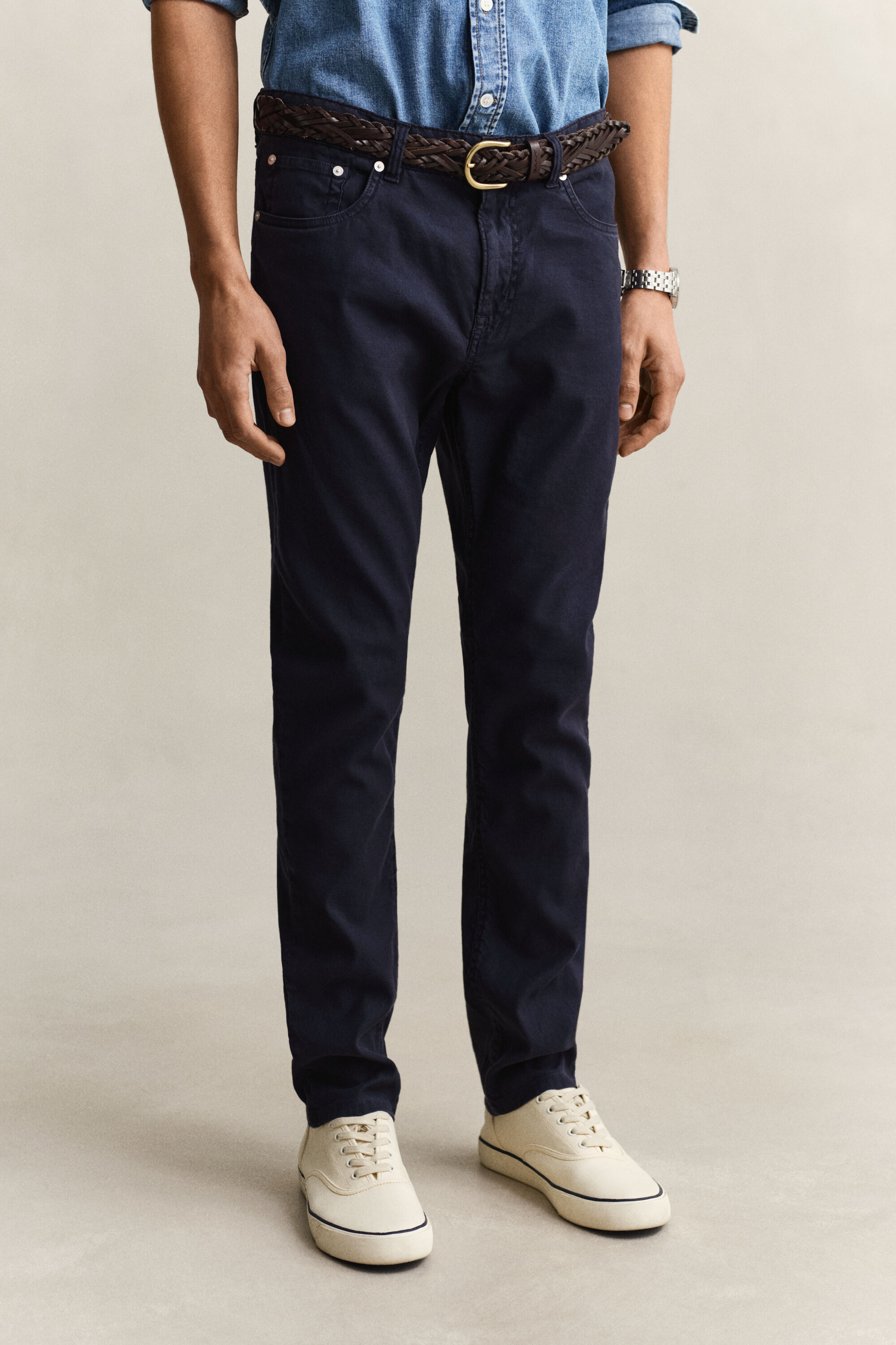 Jean en lin mélangé