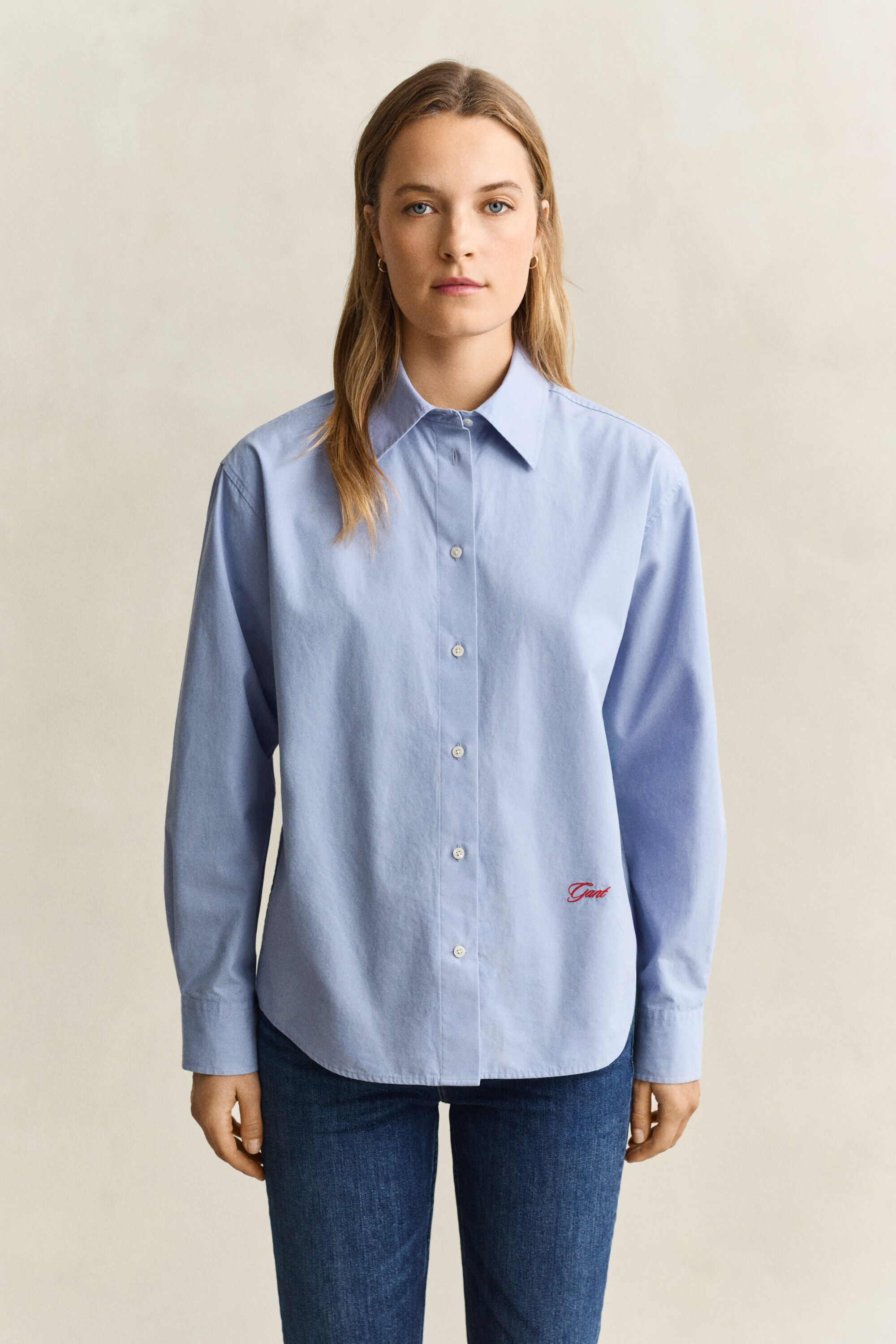 Chemise décontractée en popeline