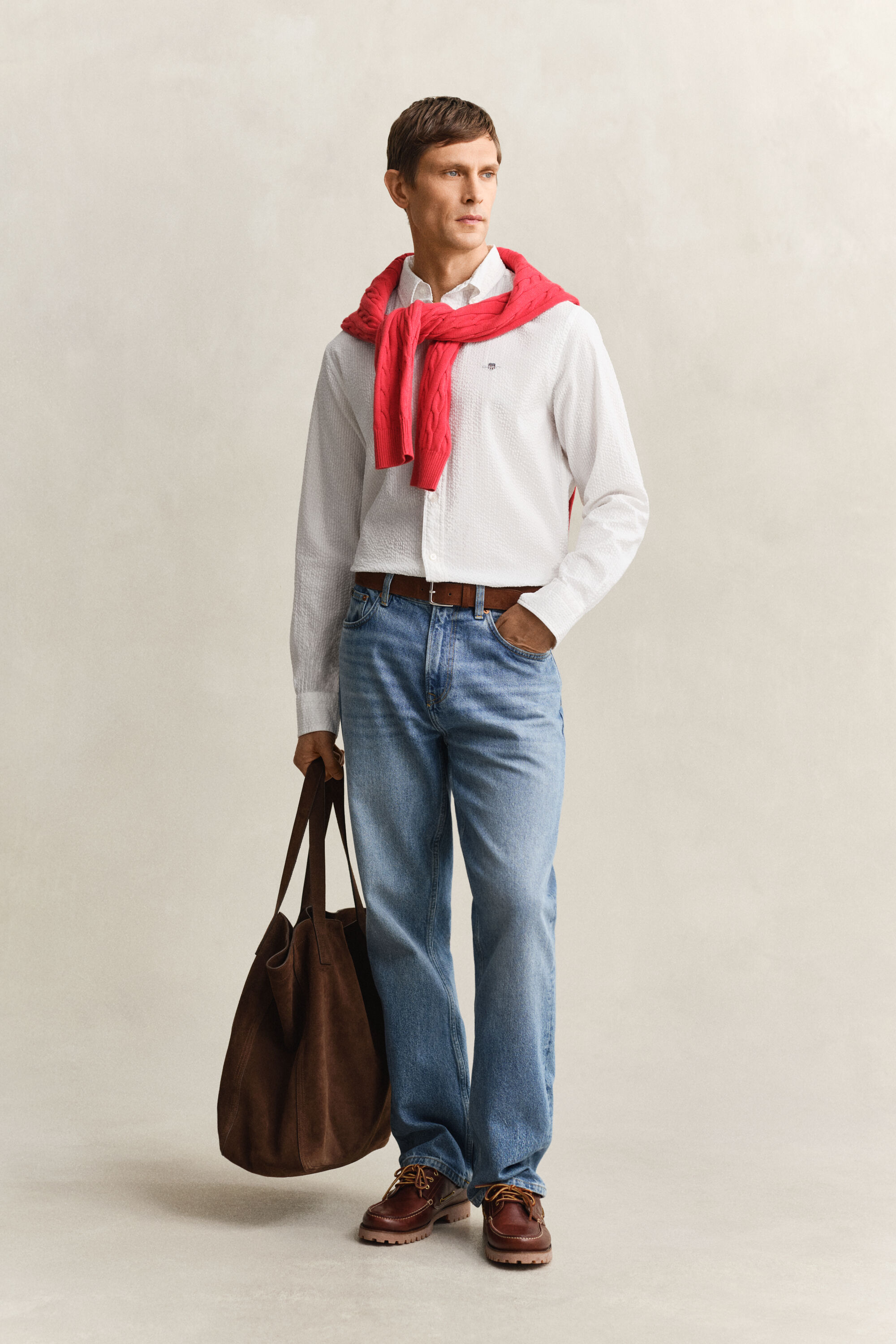 Chemise regular fit Seersucker