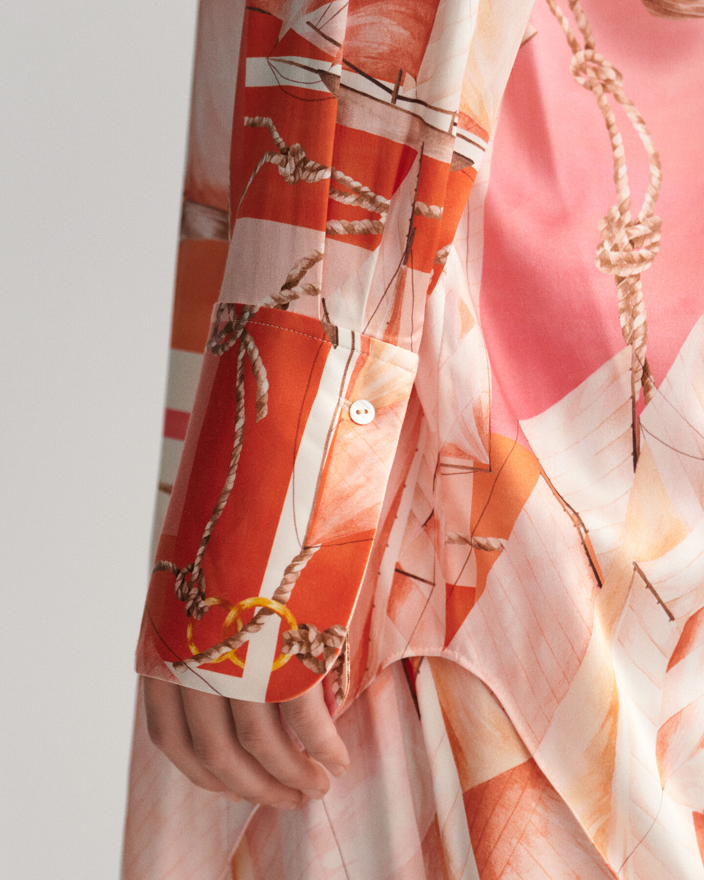 Chemise relaxed fit en soie à imprimé Sailing