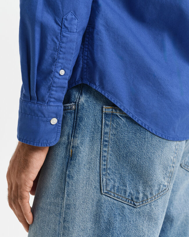 Chemise regular fit en coton Oxford teinte en pi&egrave;ce Archive