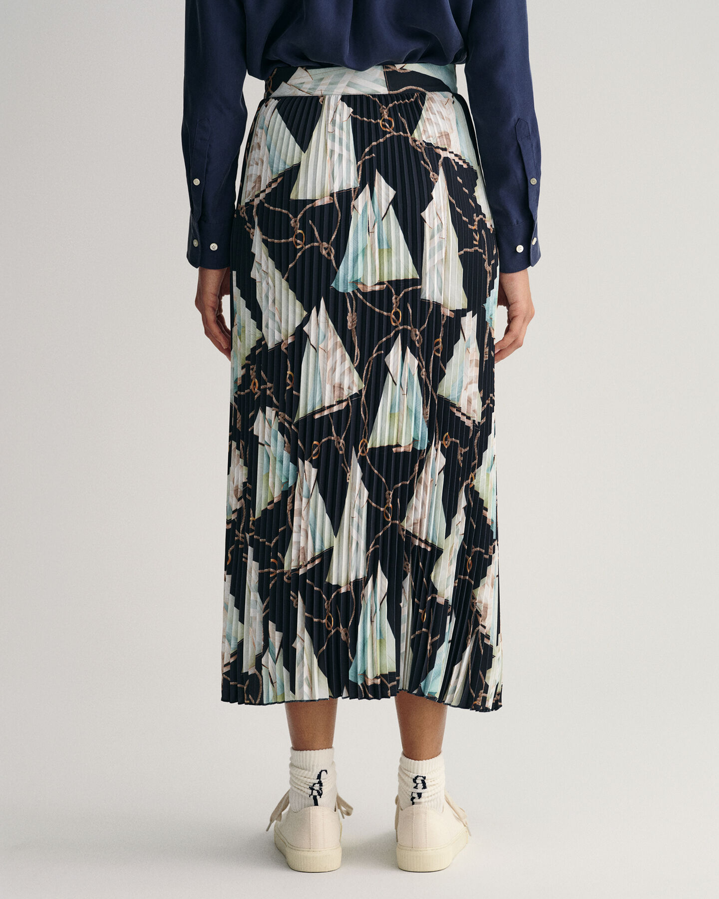 Jupe plissée à imprimé Sailing