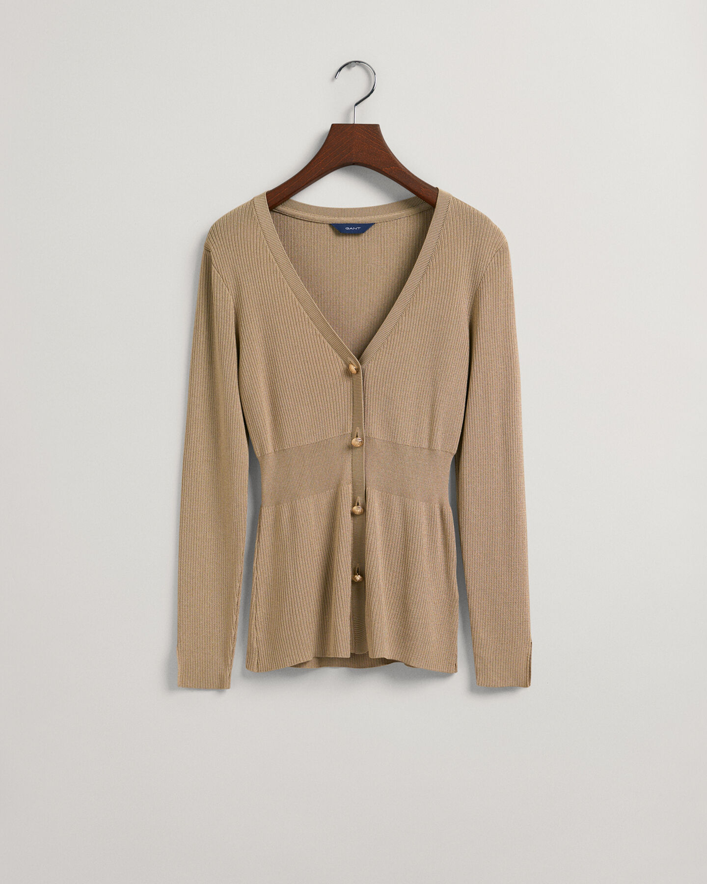 Haut côtelé style cardigan