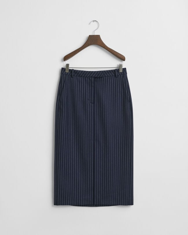 Jupe midi à rayures tennis