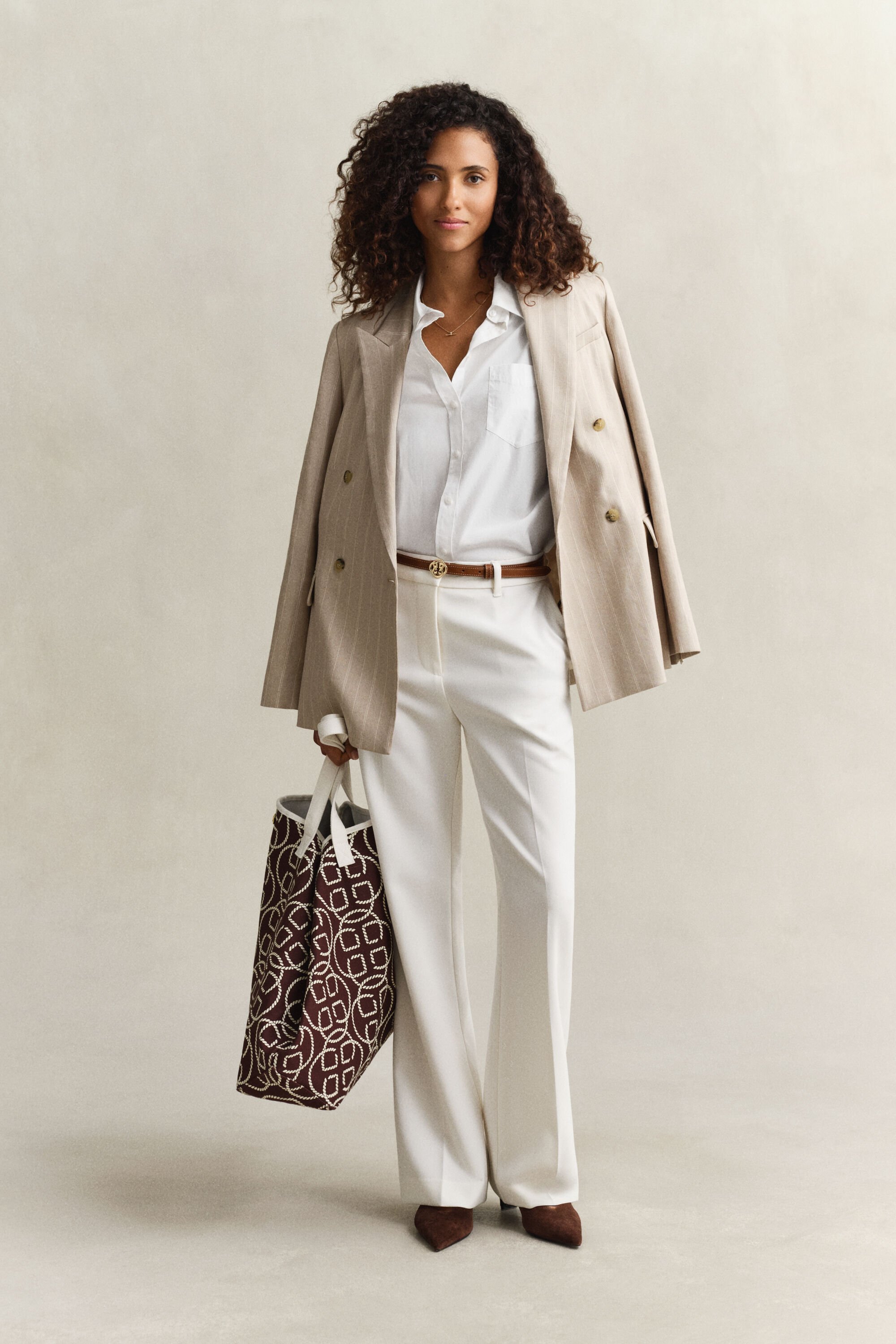 Chemise coupe décontractée en popeline classique