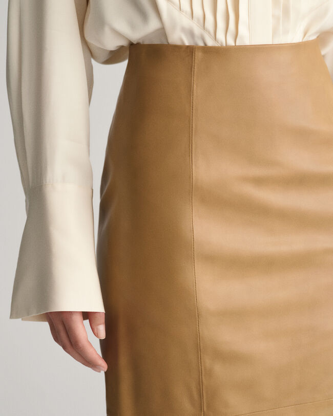 Jupe crayon en cuir