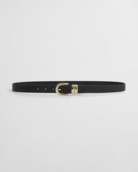 Ceinture en cuir avec passant Chunky