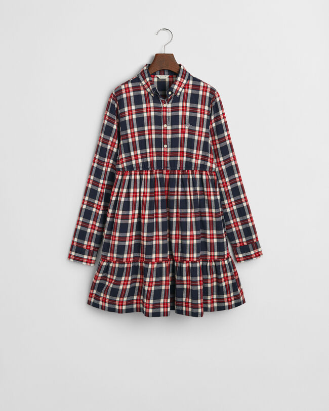 Robe-chemise en flanelle &agrave; carreaux Teen Girls