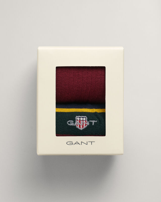 Coffret cadeau de 2&nbsp;paires de chaussettes &agrave; rayures