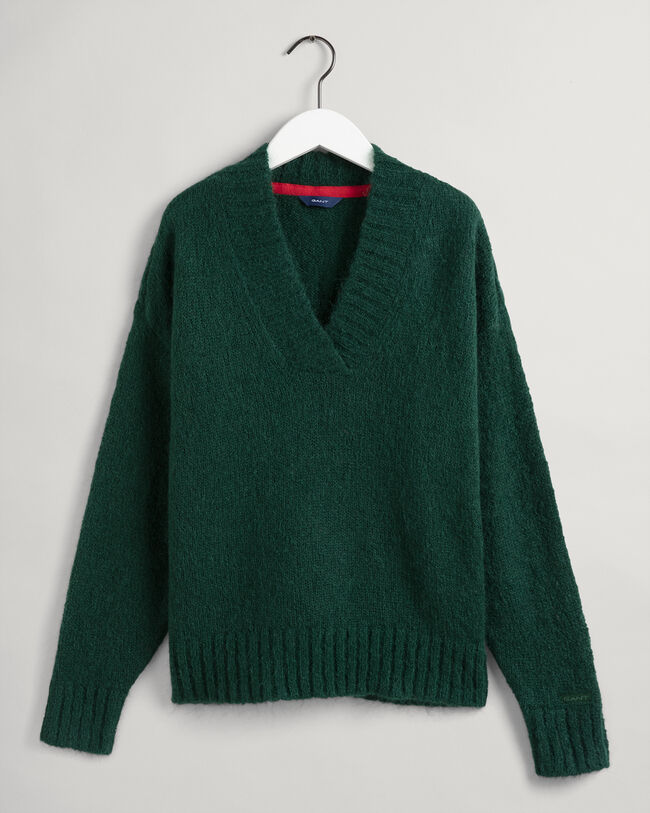 Pull col V en mohair