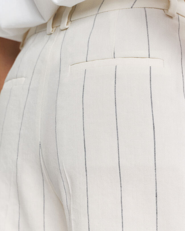 Short en lin à rayures tennis