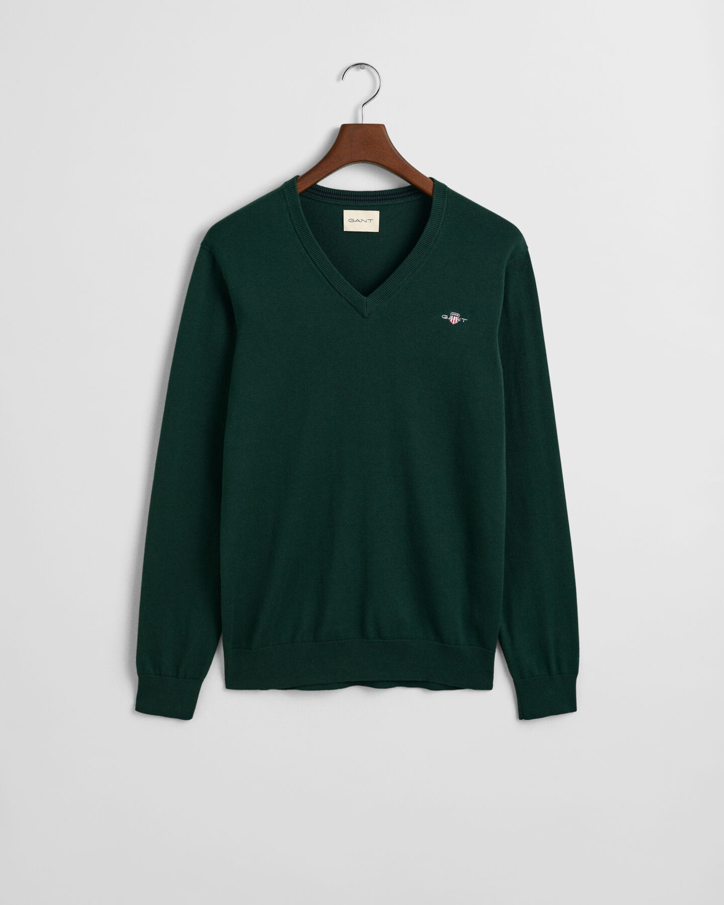 Pull col V en coton classique