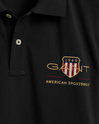 Polo en coton piqu&eacute; Archive Shield