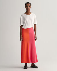 Jupe en maille effet colour-block