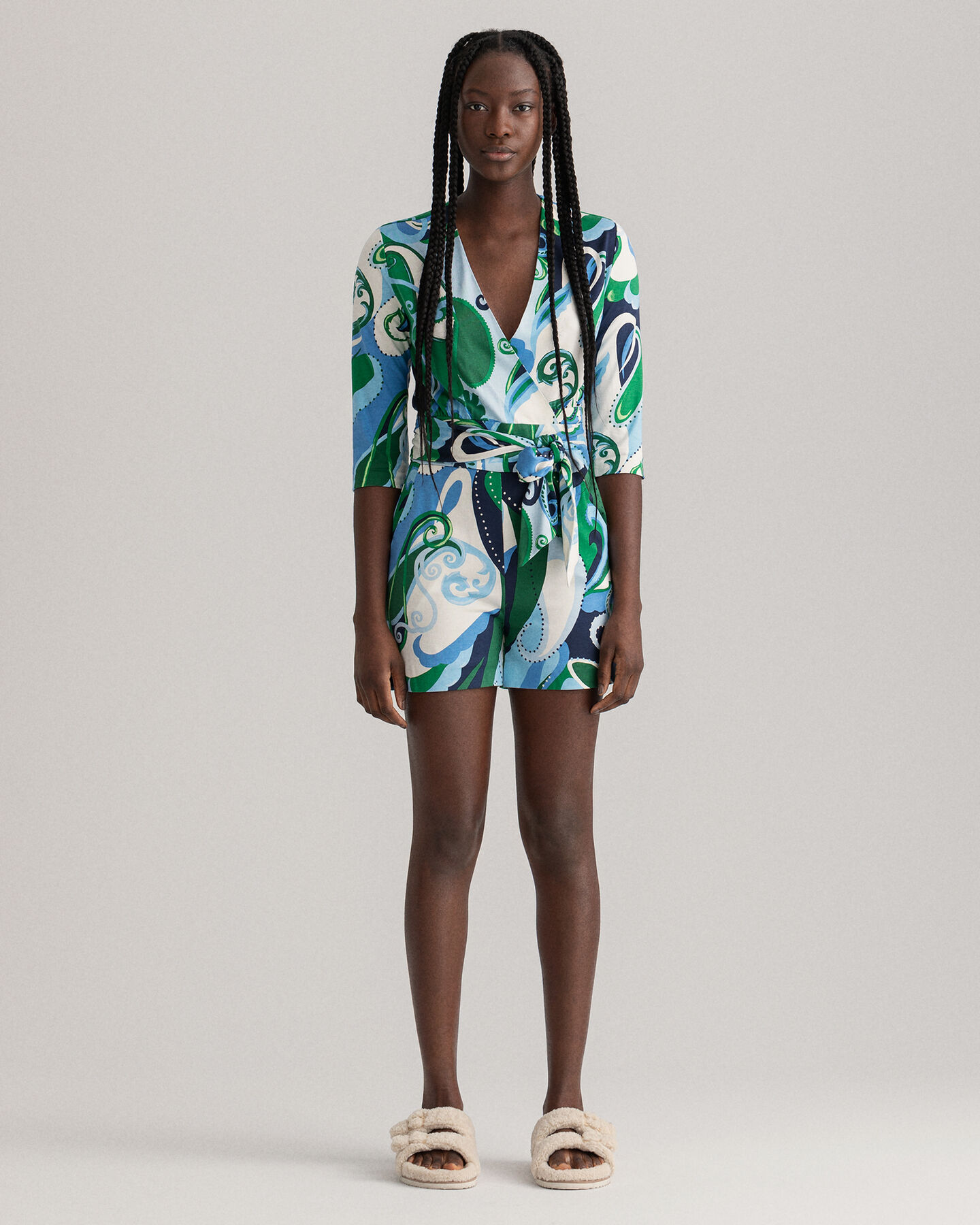 Combishort à motif cachemire