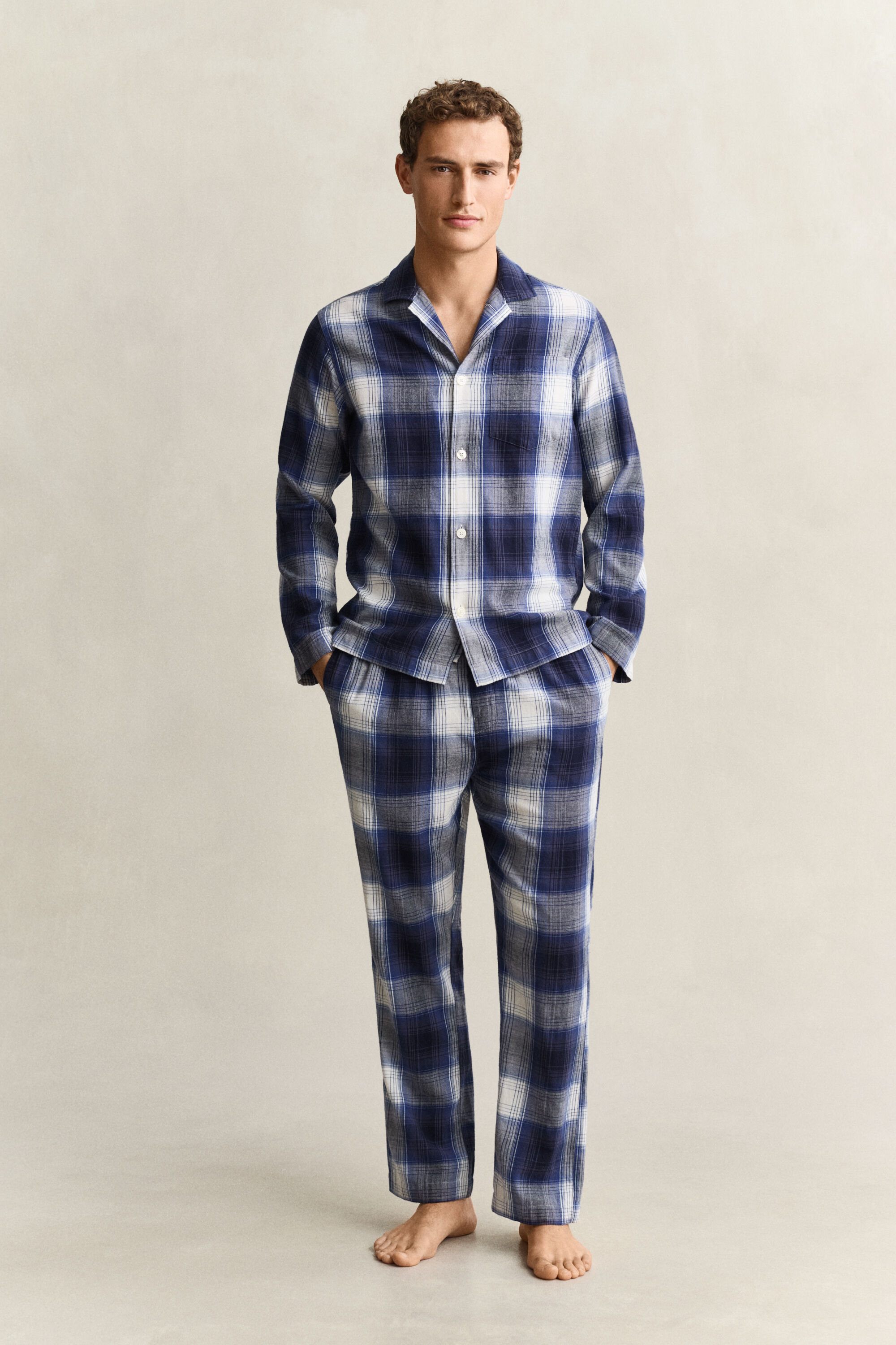 Coffret cadeau pyjama en flanelle à carreaux