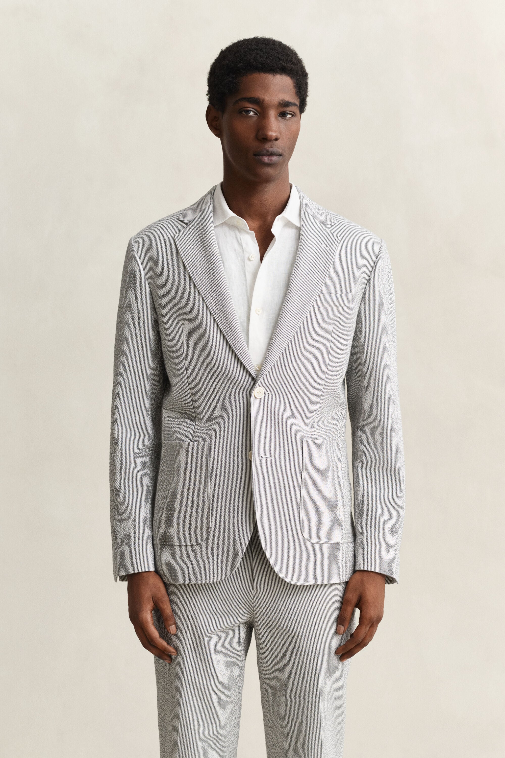 Veste de costume en seersucker