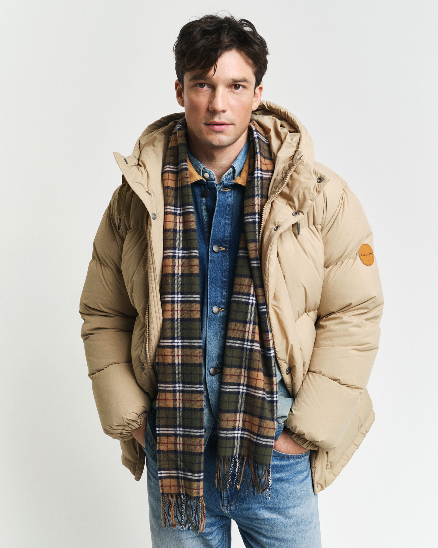 Écharpe à carreaux multicolores